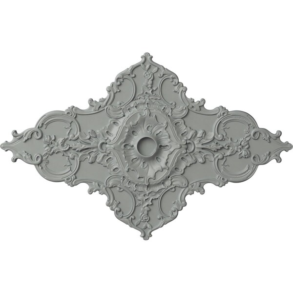 Ekena Millwork Melchor Diamond Medallion (Canopies up to 4"), 67 1/4"W x 43 3/8"H x 4"ID x 2"P, Primed White CM70X43ML - main